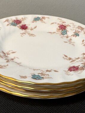 Set of 4 Vintage Minton Ancestral Bread and Butter Plates
